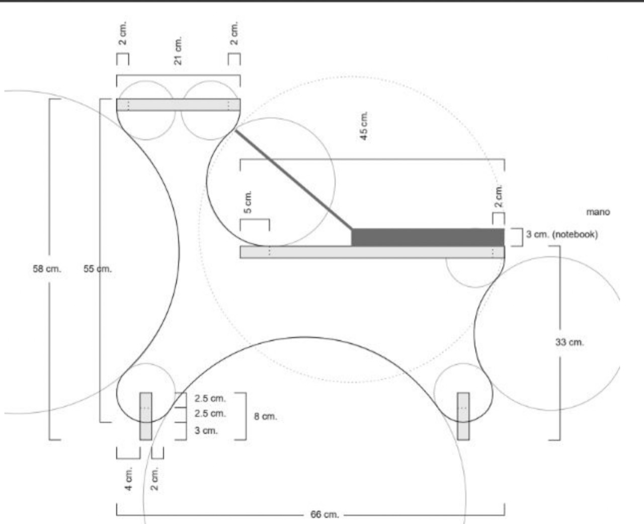 Standing Desk Plano Vectorizado