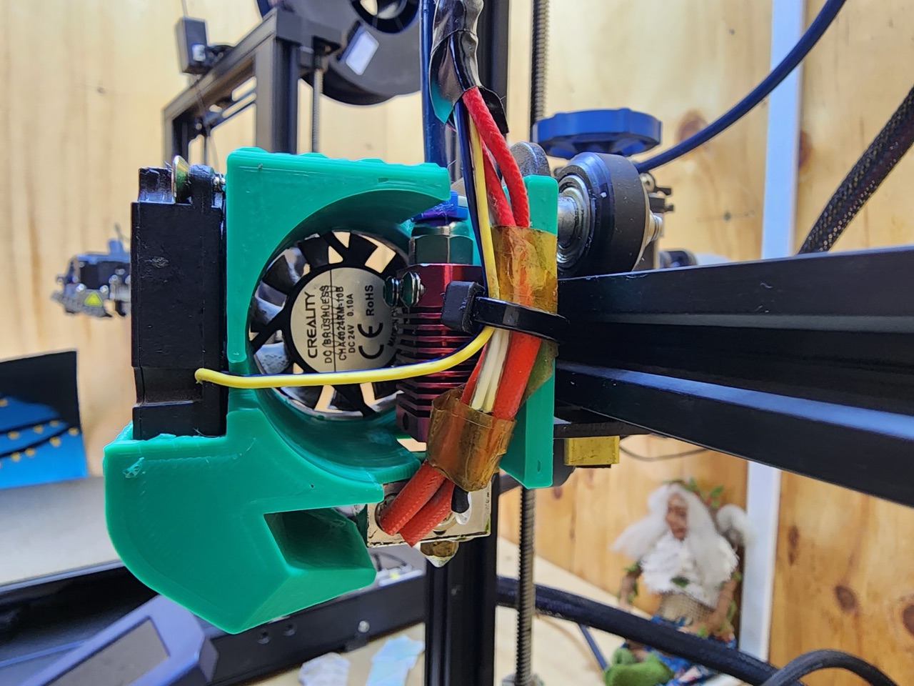 Ventilador de capa y hotend instalado en Ender 3 V2